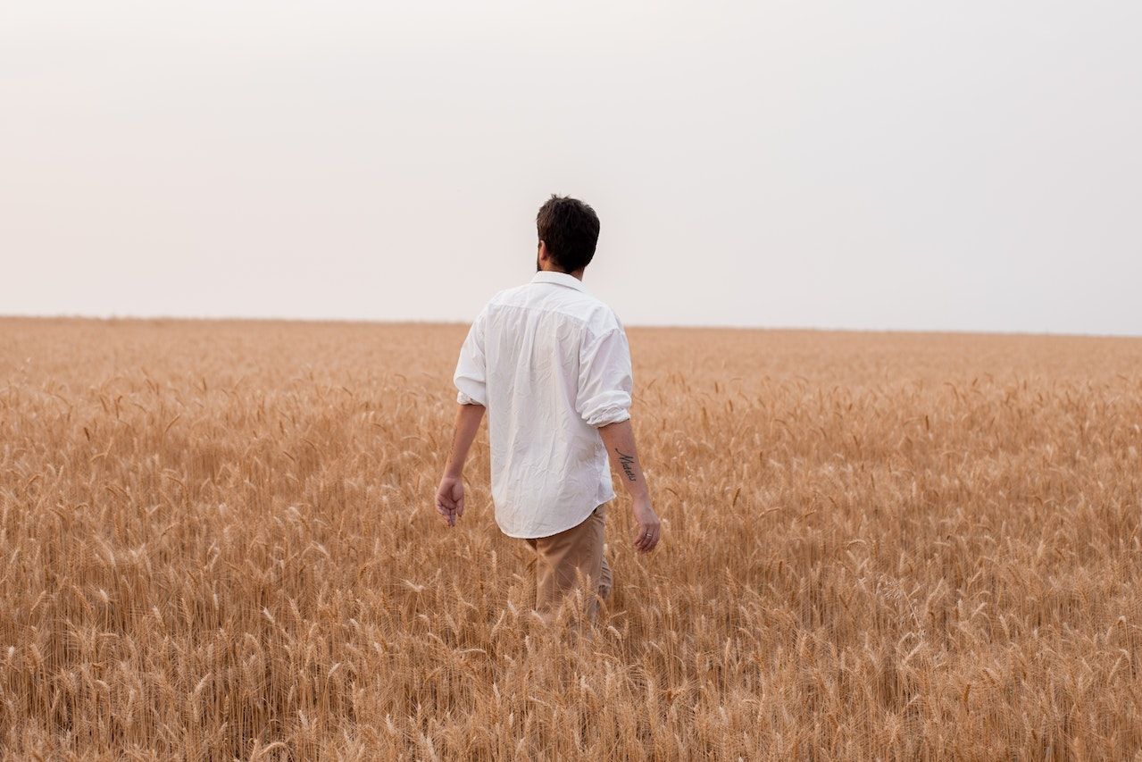 Responsible man wearing minimalistic outfit